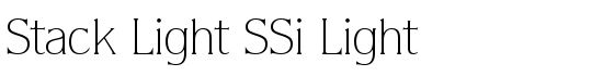Stack Light SSi Light - Download Thousands of Free Fonts at FontZone.net