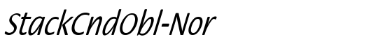 StackCndObl-Nor - Download Thousands of Free Fonts at FontZone.net