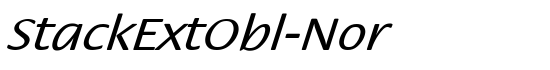 StackExtObl-Nor - Download Thousands of Free Fonts at FontZone.net