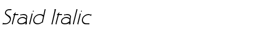 Staid Italic - Download Thousands of Free Fonts at FontZone.net