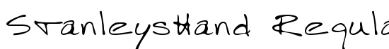 StanleysHand Regular - Download Thousands of Free Fonts at FontZone.net