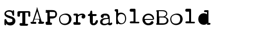 STAPortableBold - Download Thousands of Free Fonts at FontZone.net