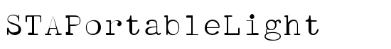 STAPortableLight - Download Thousands of Free Fonts at FontZone.net