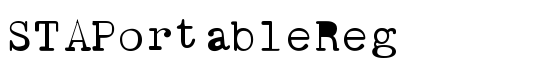 STAPortableReg - Download Thousands of Free Fonts at FontZone.net