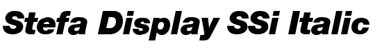 Stefa Display SSi Italic - Download Thousands of Free Fonts at FontZone.net