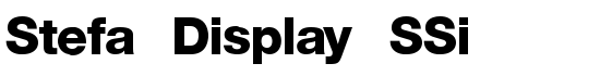 Stefa Display SSi - Download Thousands of Free Fonts at FontZone.net