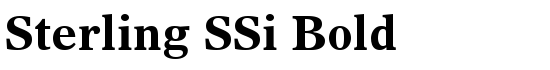 Sterling SSi Bold - Download Thousands of Free Fonts at FontZone.net