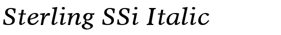 Sterling SSi Italic - Download Thousands of Free Fonts at FontZone.net