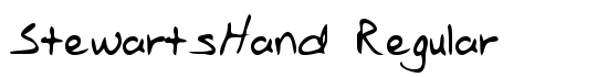 StewartsHand Regular - Download Thousands of Free Fonts at FontZone.net