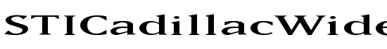 STICadillacWide - Download Thousands of Free Fonts at FontZone.net