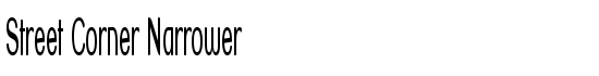 Street Corner Narrower - Download Thousands of Free Fonts at FontZone.net