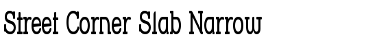 Street Corner Slab Narrow - Download Thousands of Free Fonts at FontZone.net