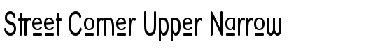 Street Corner Upper Narrow - Download Thousands of Free Fonts at FontZone.net