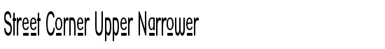 Street Corner Upper Narrower - Download Thousands of Free Fonts at FontZone.net