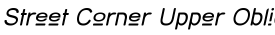 Street Corner Upper Oblique - Download Thousands of Free Fonts at FontZone.net