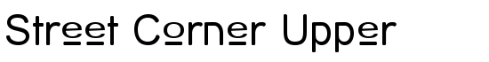 Street Corner Upper - Download Thousands of Free Fonts at FontZone.net
