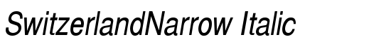 SwitzerlandNarrow Italic - Download Thousands of Free Fonts at FontZone.net