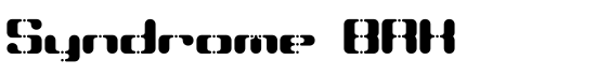 Syndrome BRK - Download Thousands of Free Fonts at FontZone.net