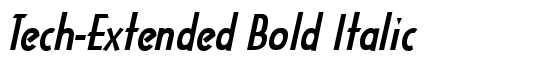 Tech-Extended Bold Italic - Download Thousands of Free Fonts at FontZone.net