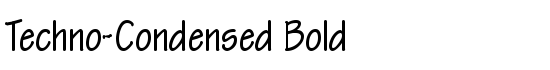 Techno-Condensed Bold - Download Thousands of Free Fonts at FontZone.net