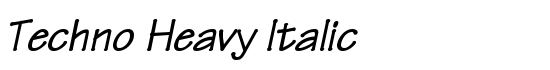 Techno Heavy Italic - Download Thousands of Free Fonts at FontZone.net