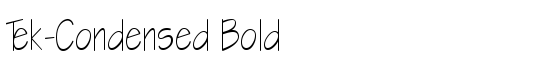 Tek-Condensed Bold - Download Thousands of Free Fonts at FontZone.net