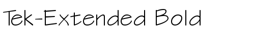 Tek-Extended Bold - Download Thousands of Free Fonts at FontZone.net