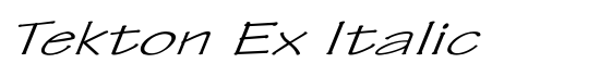 Tekton Ex Italic - Download Thousands of Free Fonts at FontZone.net