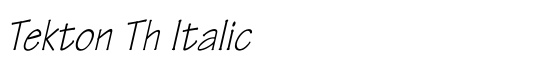Tekton Th Italic - Download Thousands of Free Fonts at FontZone.net