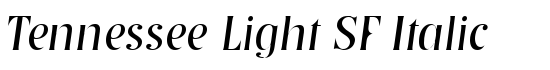 Tennessee Light SF Italic - Download Thousands of Free Fonts at FontZone.net