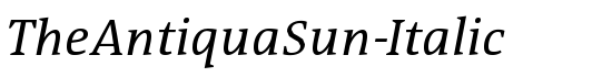 TheAntiquaSun-Italic - Download Thousands of Free Fonts at FontZone.net