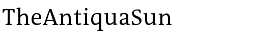 TheAntiquaSun - Download Thousands of Free Fonts at FontZone.net