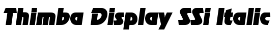 Thimba Display SSi Italic - Download Thousands of Free Fonts at FontZone.net