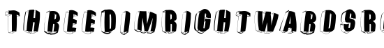 ThreeDimRightwardsRound - Download Thousands of Free Fonts at FontZone.net