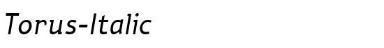 Torus-Italic - Download Thousands of Free Fonts at FontZone.net