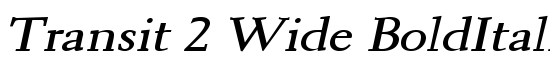 Transit 2 Wide BoldItalic - Download Thousands of Free Fonts at FontZone.net