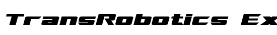 TransRobotics Extended Italic - Download Thousands of Free Fonts at FontZone.net