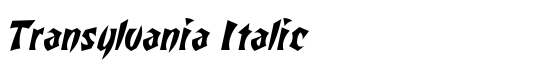Transylvania Italic - Download Thousands of Free Fonts at FontZone.net