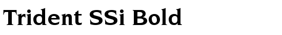 Trident SSi Bold - Download Thousands of Free Fonts at FontZone.net