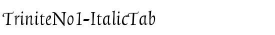 TriniteNo1-ItalicTab - Download Thousands of Free Fonts at FontZone.net