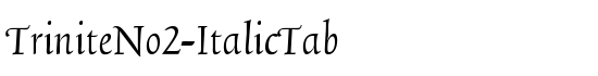 TriniteNo2-ItalicTab - Download Thousands of Free Fonts at FontZone.net