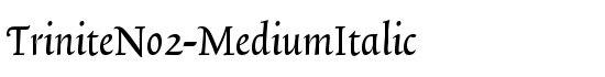 TriniteNo2-MediumItalic - Download Thousands of Free Fonts at FontZone.net