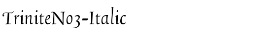 TriniteNo3-Italic - Download Thousands of Free Fonts at FontZone.net