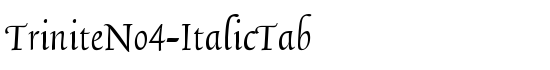 TriniteNo4-ItalicTab - Download Thousands of Free Fonts at FontZone.net
