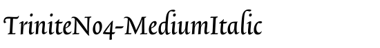 TriniteNo4-MediumItalic - Download Thousands of Free Fonts at FontZone.net