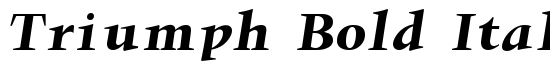 Triumph Bold Italic - Download Thousands of Free Fonts at FontZone.net