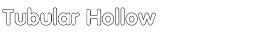 Tubular Hollow - Download Thousands of Free Fonts at FontZone.net