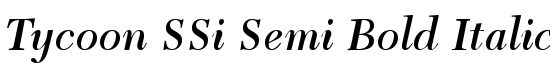 Tycoon SSi Semi Bold Italic - Download Thousands of Free Fonts at FontZone.net