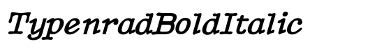 TypenradBoldItalic - Download Thousands of Free Fonts at FontZone.net