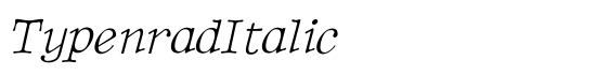 TypenradItalic - Download Thousands of Free Fonts at FontZone.net